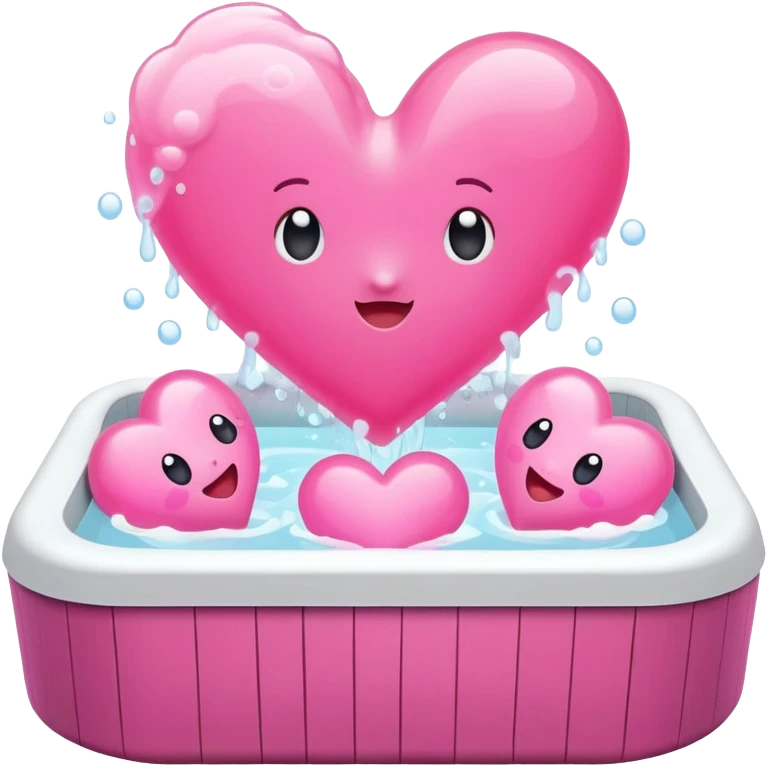 pink heart hot tub emoji