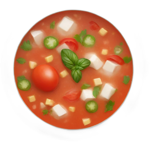 plain gazpacho soup white bowl emoji