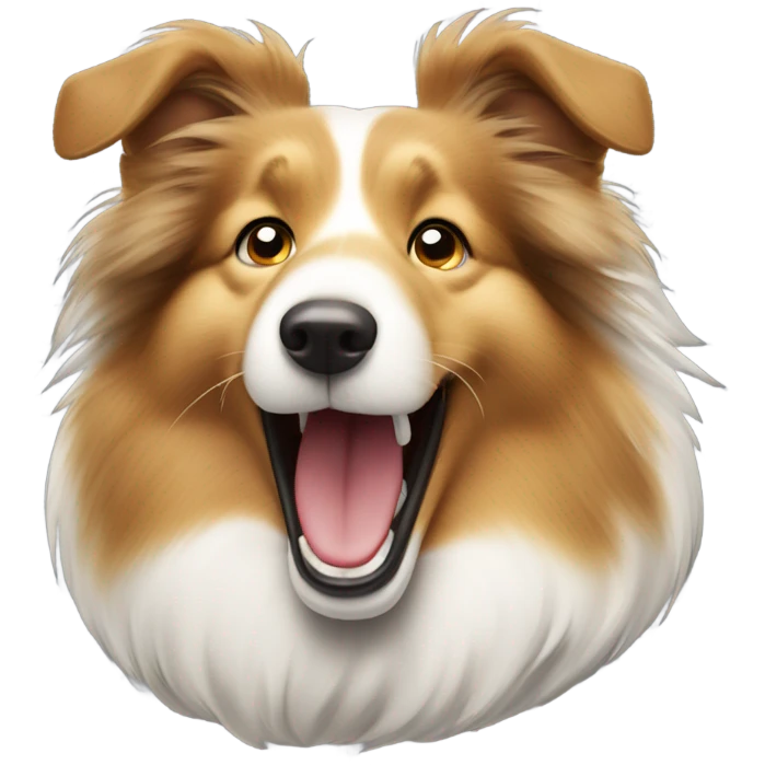 Rough collie cheers emoji