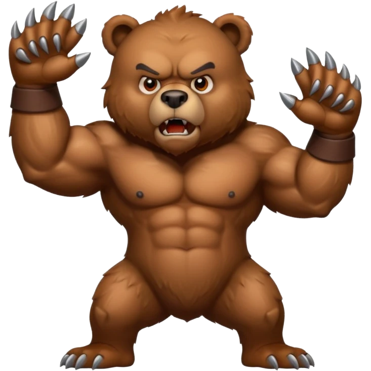 angry bear body emoji