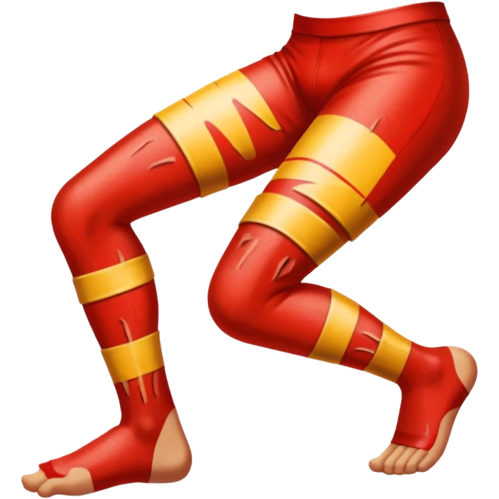 Legs with road rash emoji