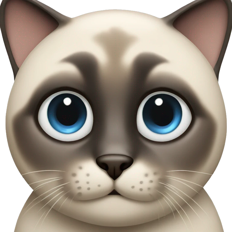 Fat blue eyes siamese emoji