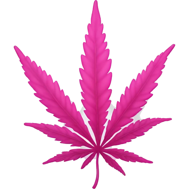Pink marijuana leaf emoji