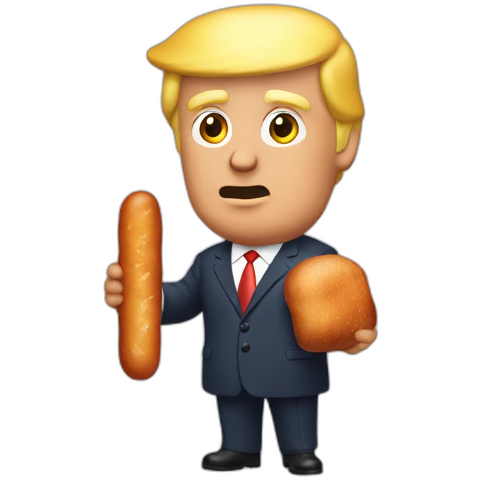 trump-holding-his-sausage emoji