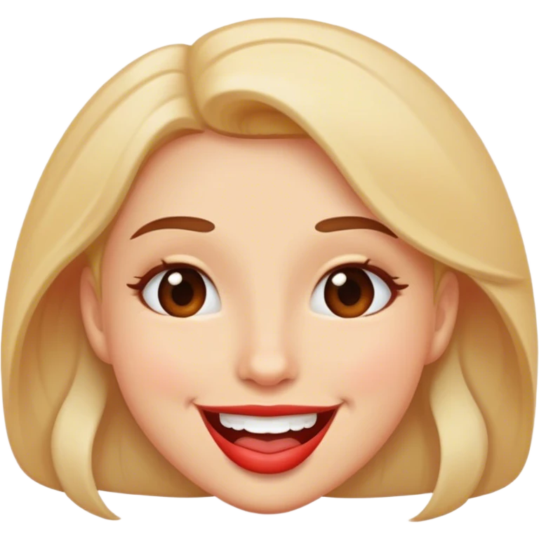 Flirty lip bite emoji