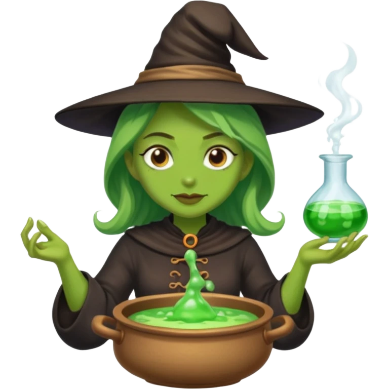 green witch cooking potion emoji