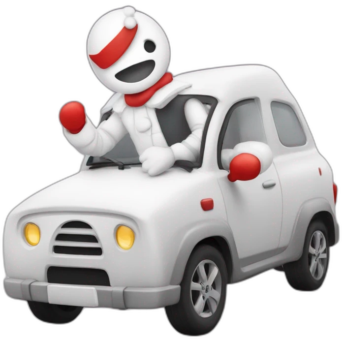 Bonhomme dans une voiture emoji