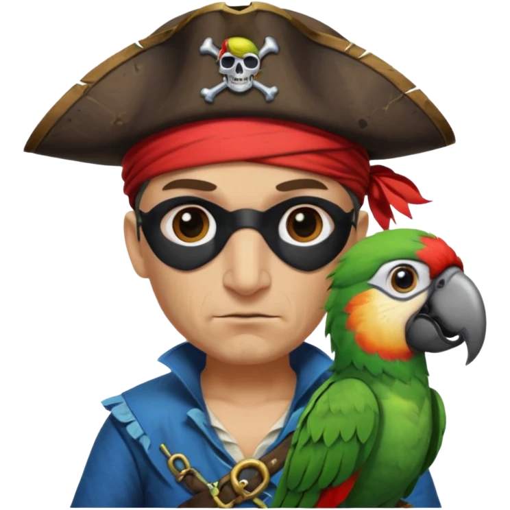 pirate and parrot emoji