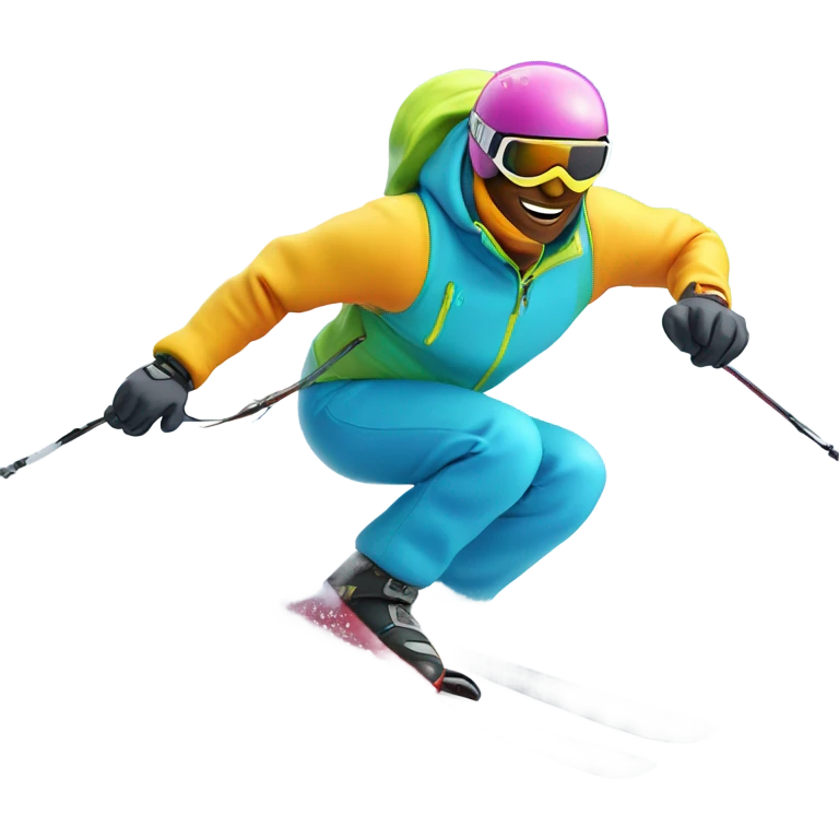 skier skiing down a slope emoji