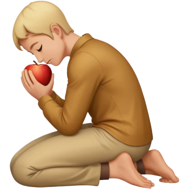 apple style emoji of a person kneeling and bowing down emoji