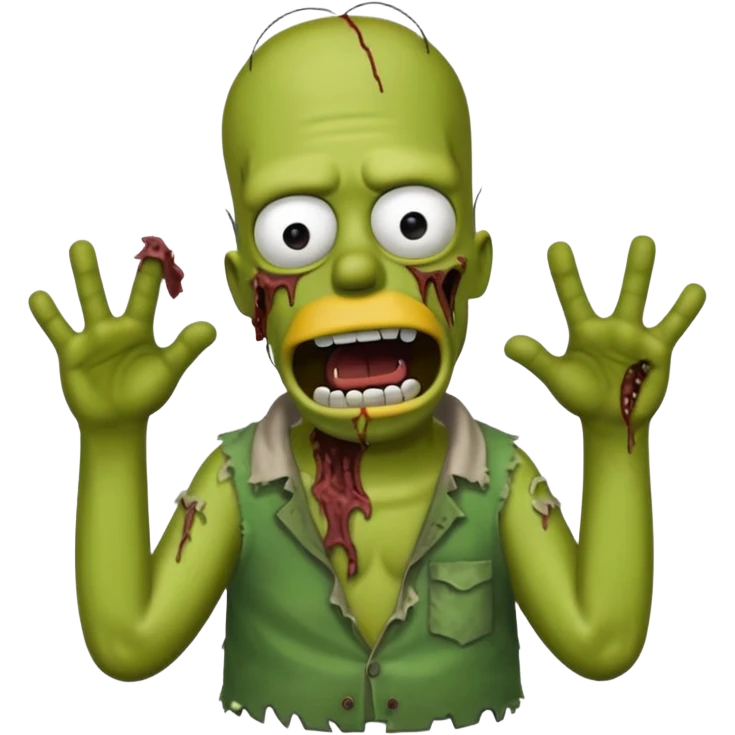Homer Simpson zombie emoji