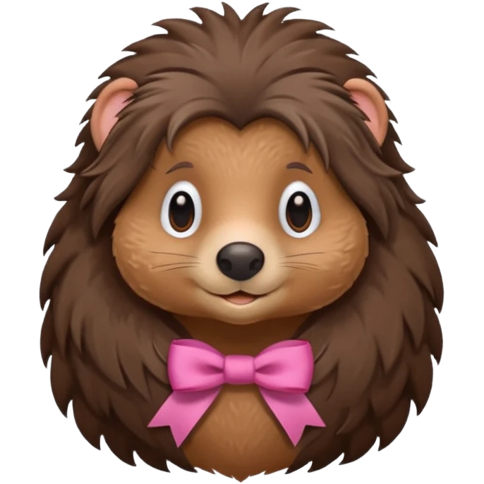 mole with hair ribbon emoji