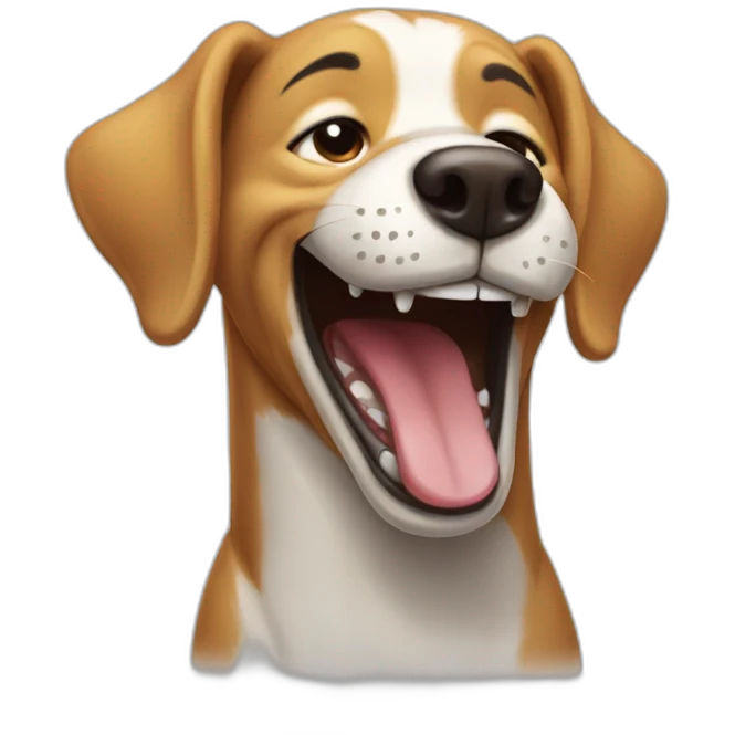 laughing dog emoji