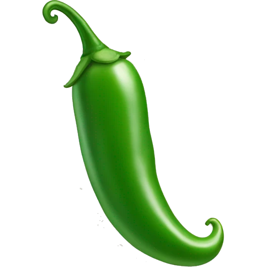 Small green chilli emoji