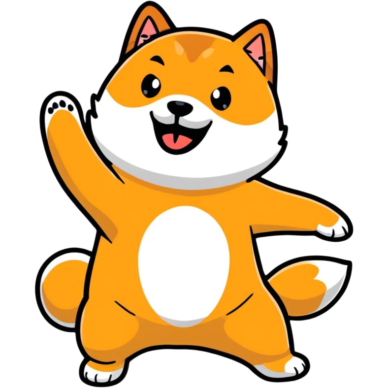 happy shiba inu dancing emoji