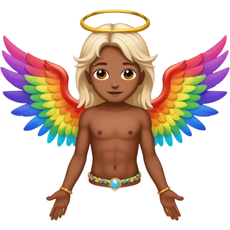 demon angel rainbow hippie aesthetic  emoji