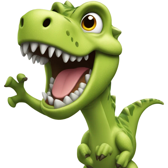Dinosaur waving hi  emoji