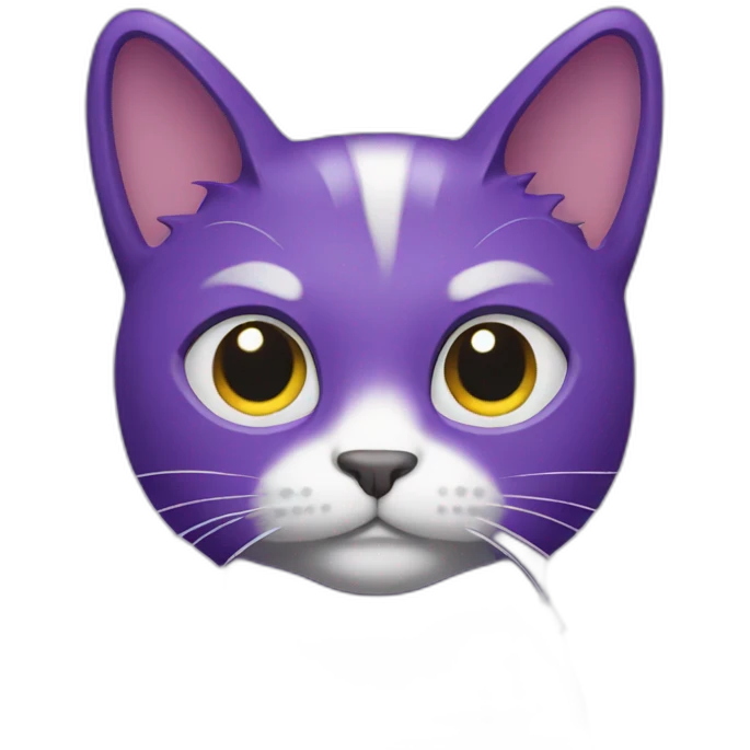 Purple Cat with camera emoji