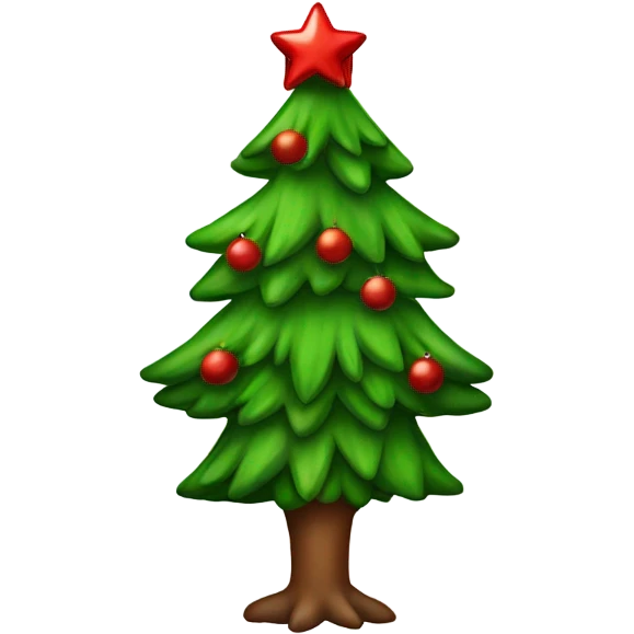 christmas tree with big red bow emoji