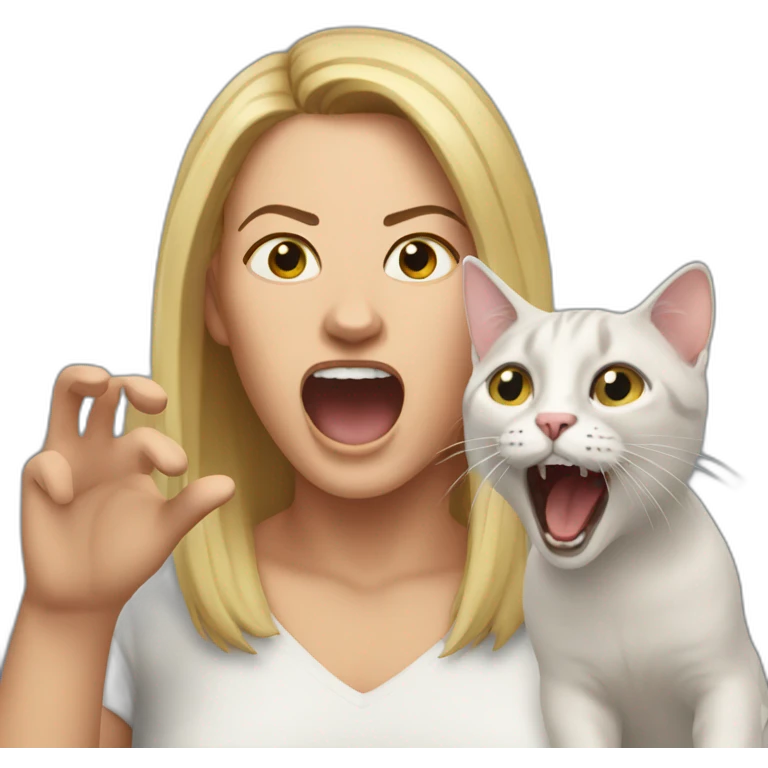 Woman yelling at cat meme emoji