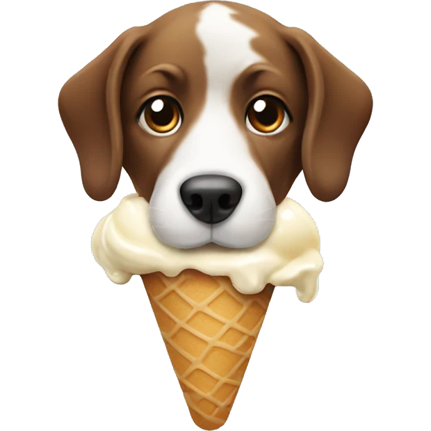 dog eating ice cream emoji