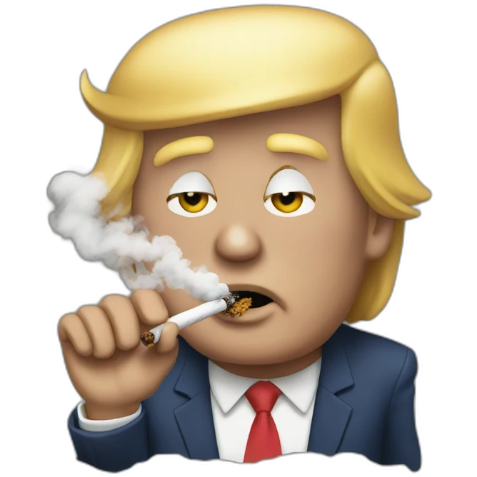 Donald trump hitting smoking emoji
