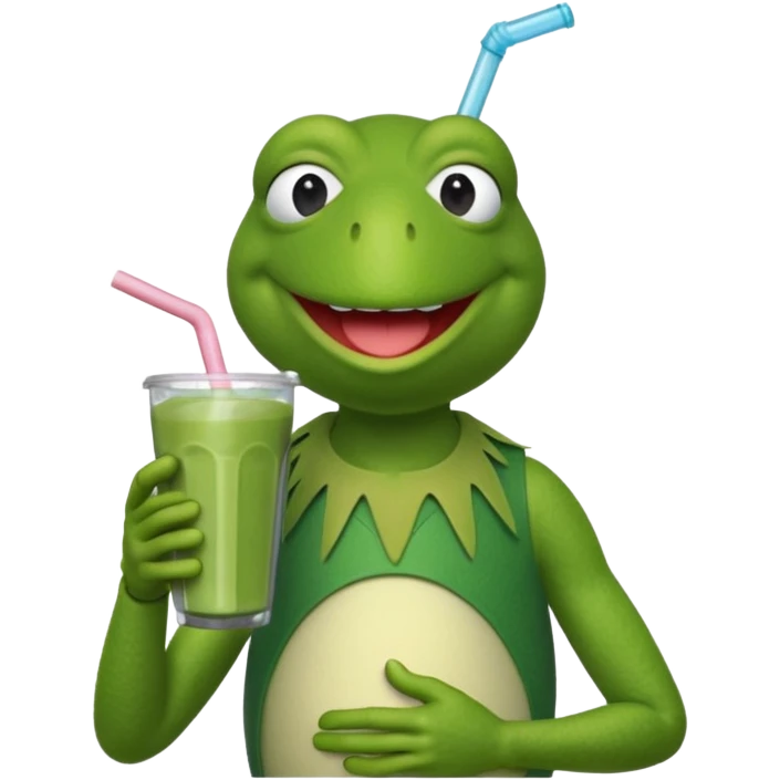 kermit meme drinking protein shake emoji