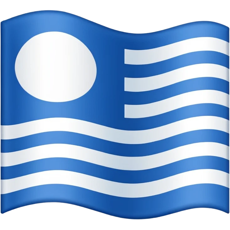 Flag with 3 horizontal lines: white, blue, white emoji