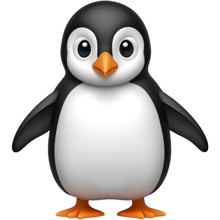 Pinguim assustado emoji