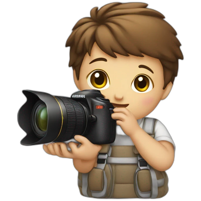 photographer photographing a newborn emoji