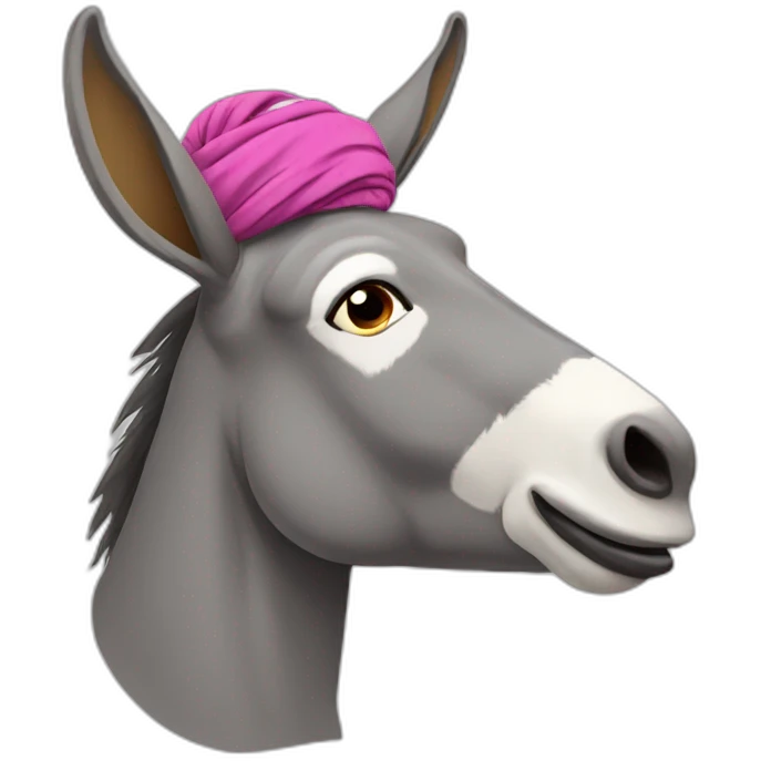 Donkey with with turban emoji