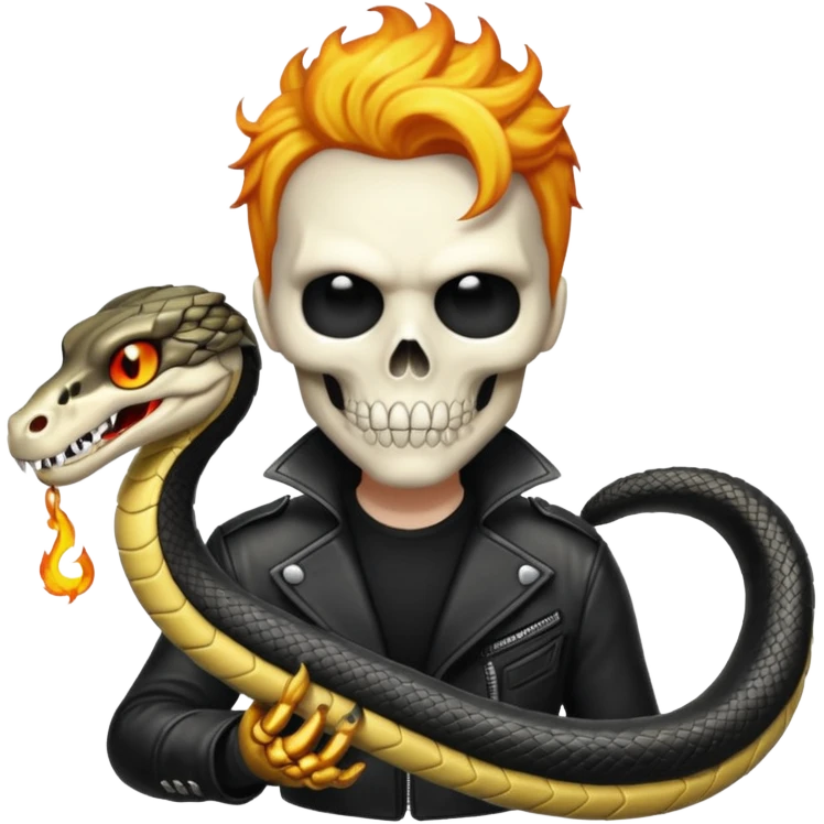 Змея питон призрачный гонщик emoji