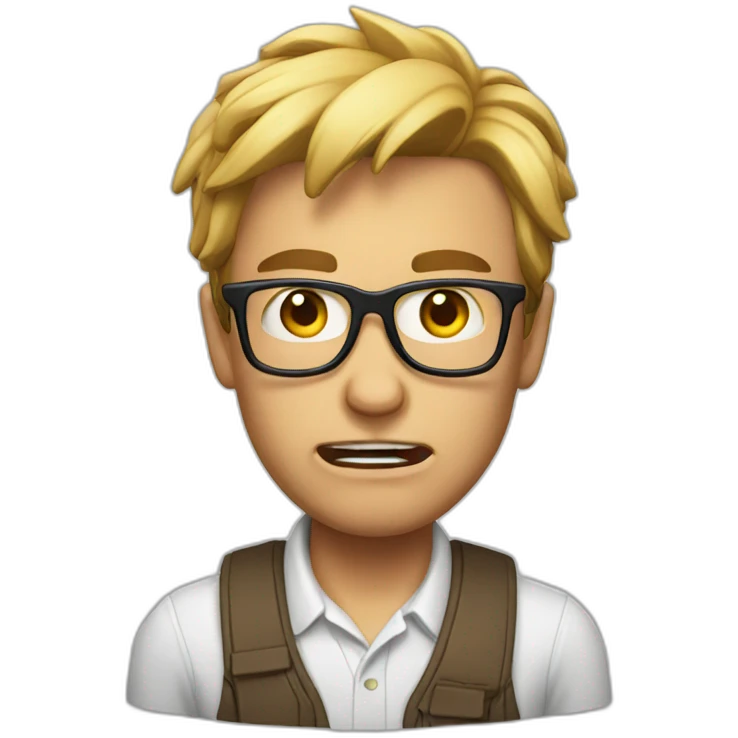Furious Nerd emoji