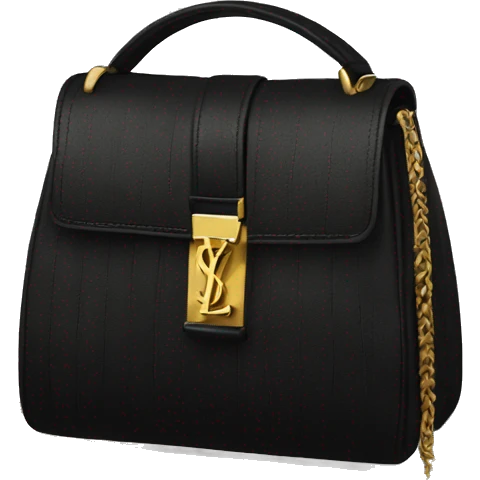 Little black ysl bag emoji