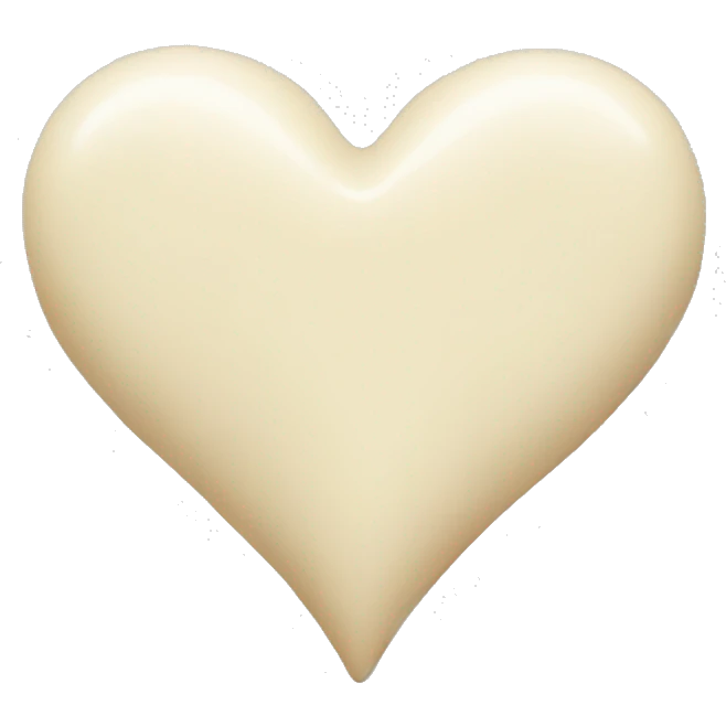 cream heart emoji