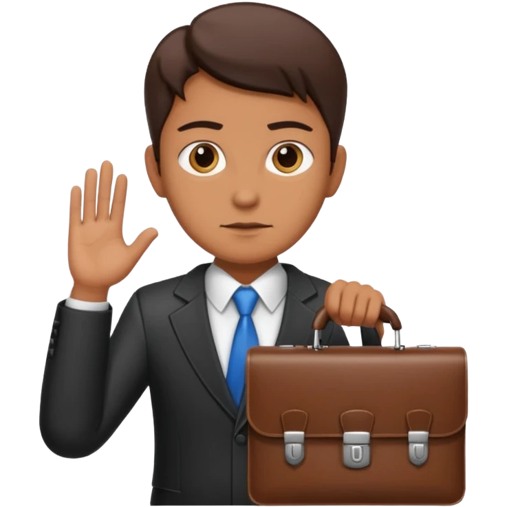 professional advocate holding briefcase emoji