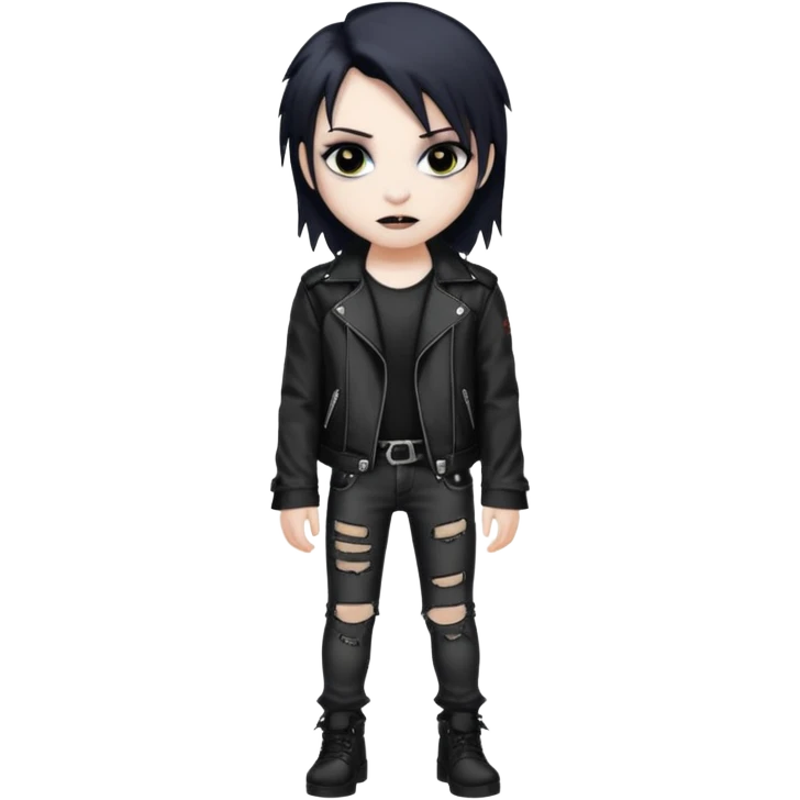 emo rockstar nonchalant vampire emoji