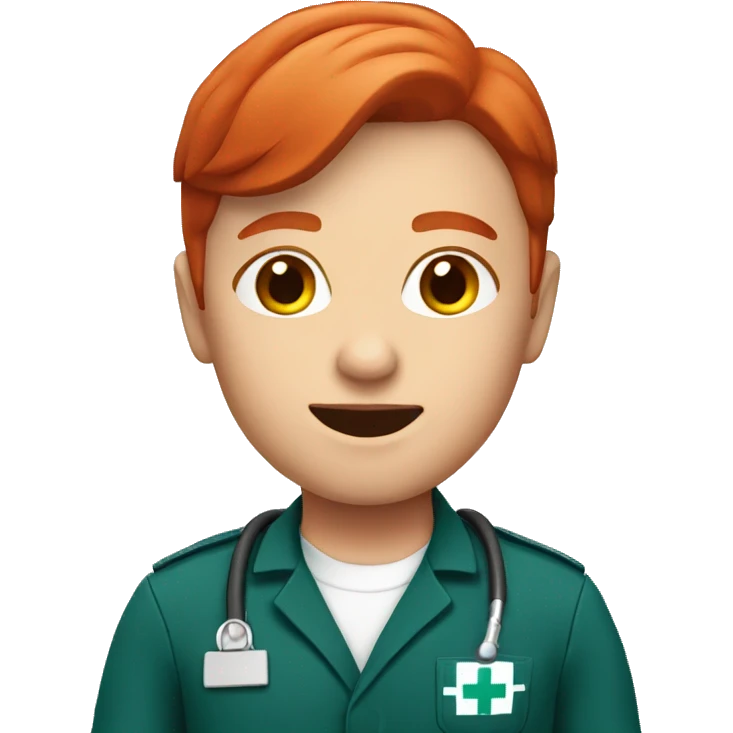 Red head paramedic emoji