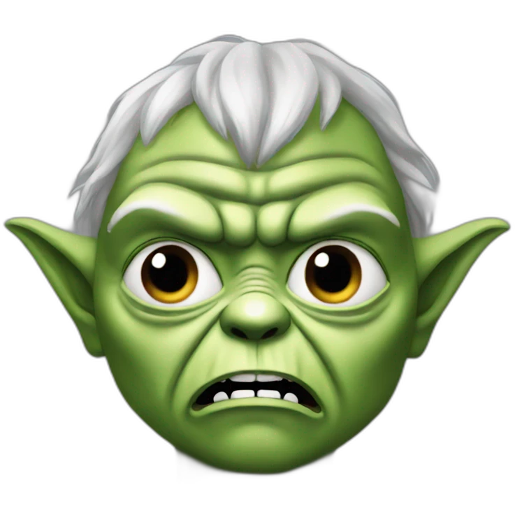yoda face angry emoji