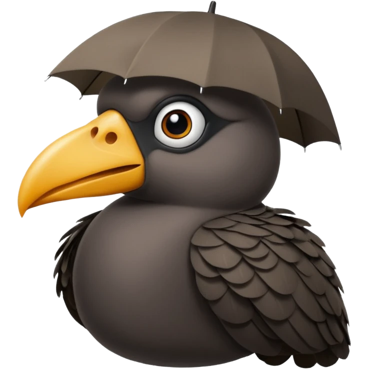 Umbrella bird emoji