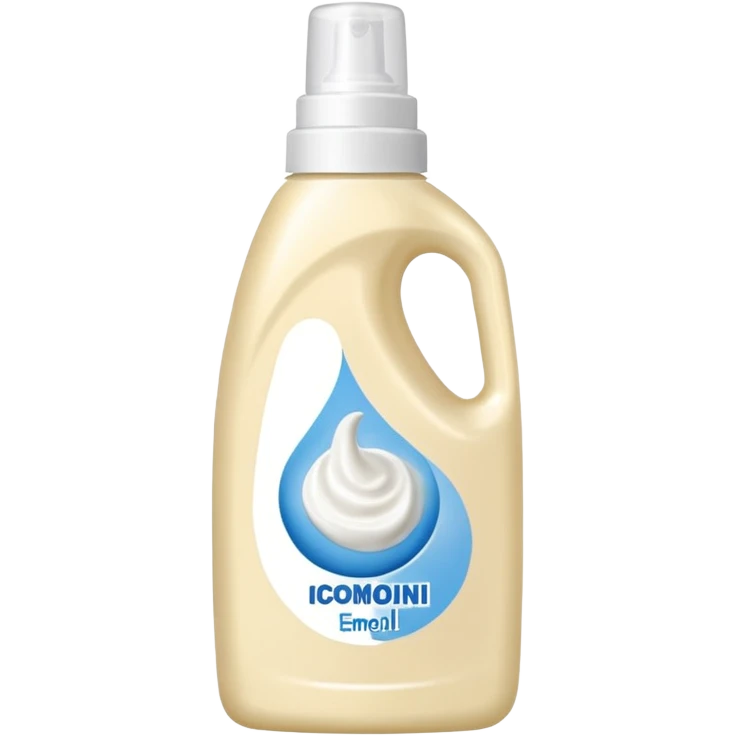 detergent bottle, cream colored, white cap emoji