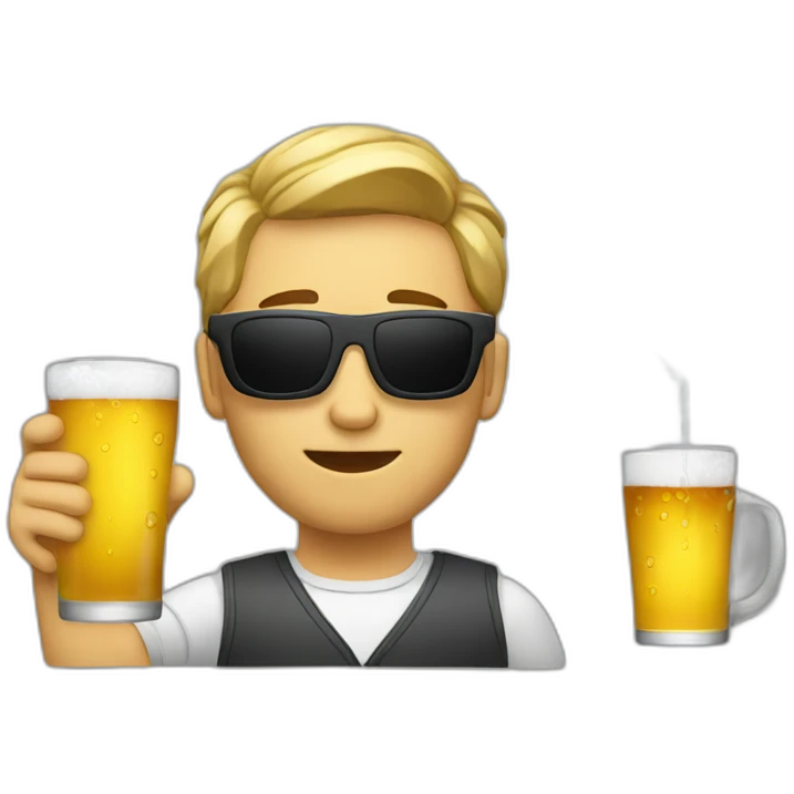 programmer drinking alcohol emoji