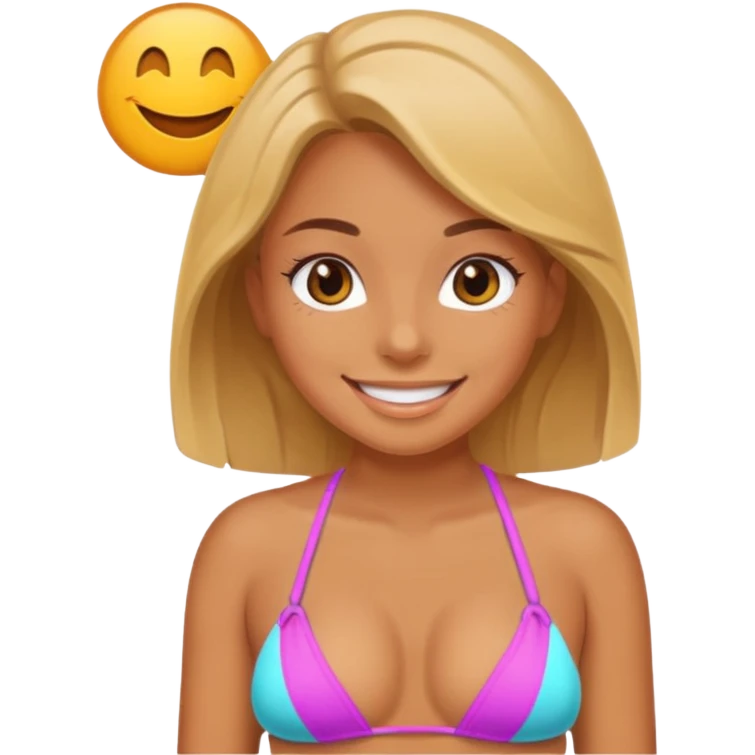 Yarı çıplak kız emoji