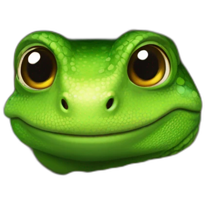 lezard in winter clothes emoji