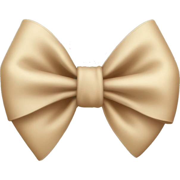 Beige bow emoji