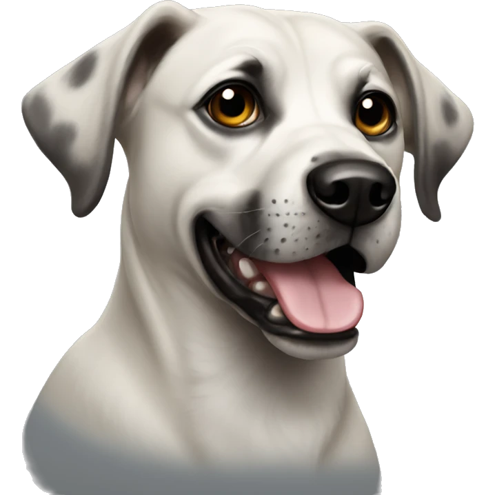 black-eyed dog portrait emoji