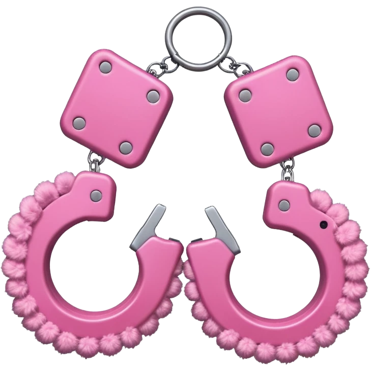 Pink fluffy hand cuffs  emoji