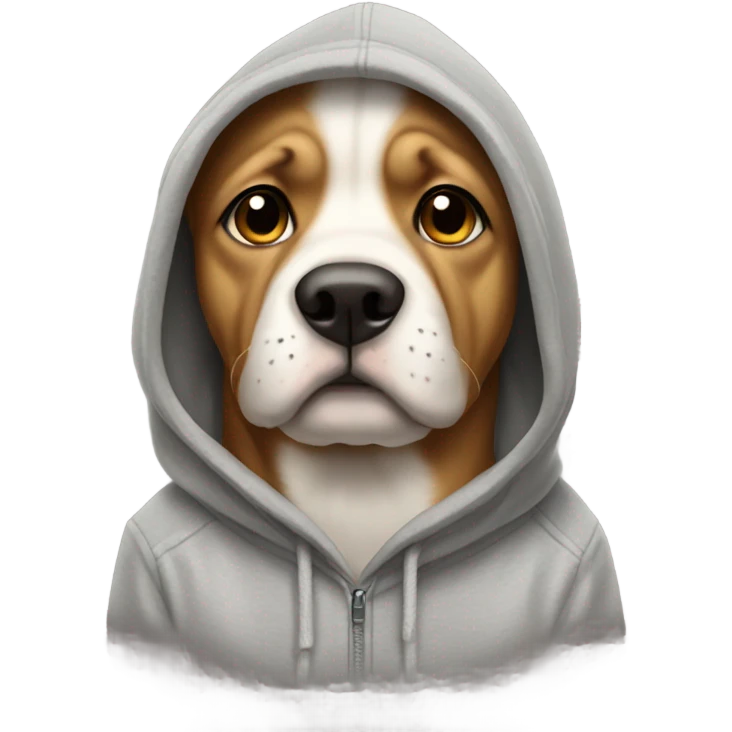 dog wearing a hoodie emoji