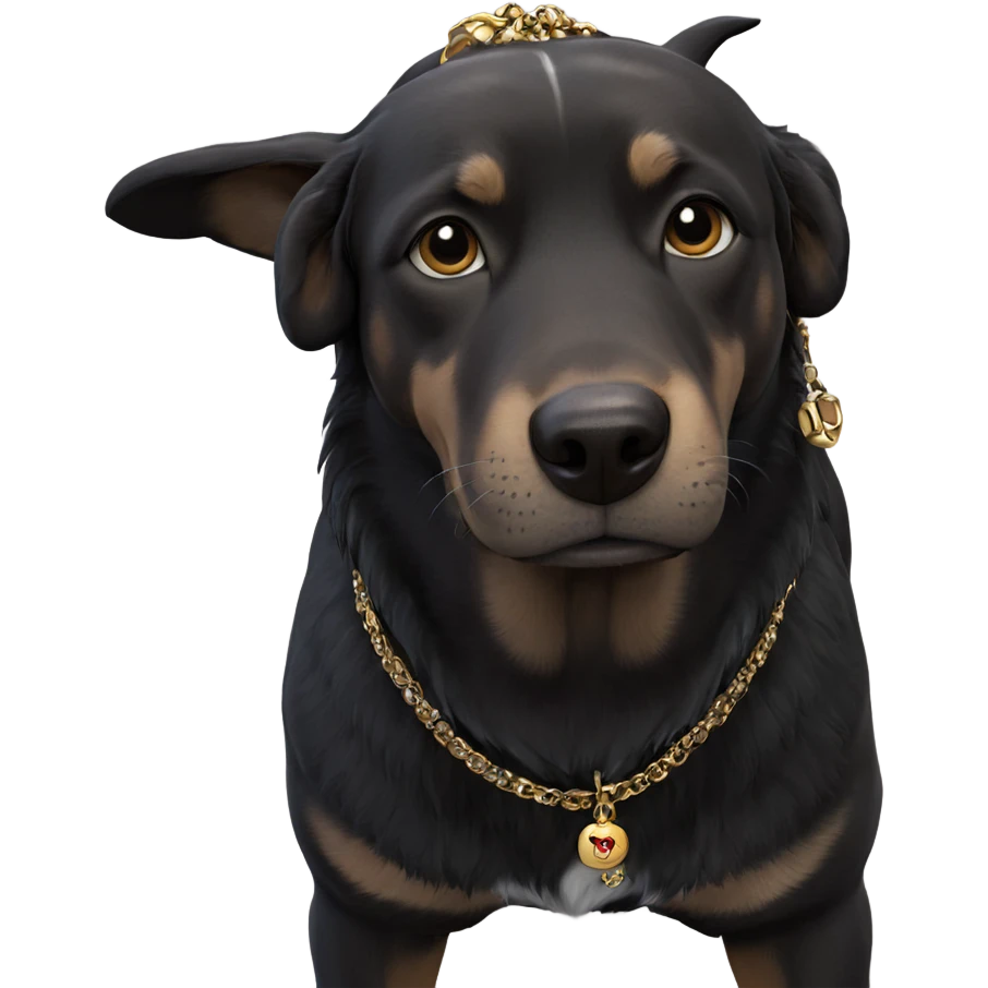 dog with stunning necklace emoji