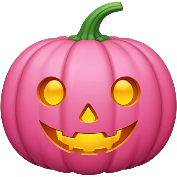 Kawaii pink pumpkin emoji